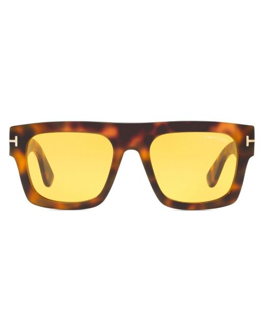 Tom Ford Yellow Morgan Square-frame Sunglasses for men
