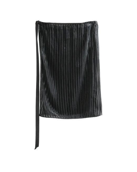 Ann Demeulemeester Black Pleated Wrap-Style Shorts for men