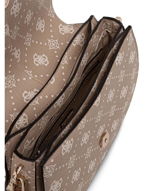 Guess White Carrie Patterned Cross-Body Bag