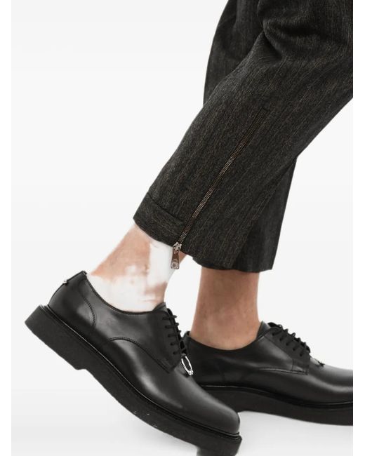 Neil Barrett Black Elasticated-Waist Zipped-Cuff Trousers for men