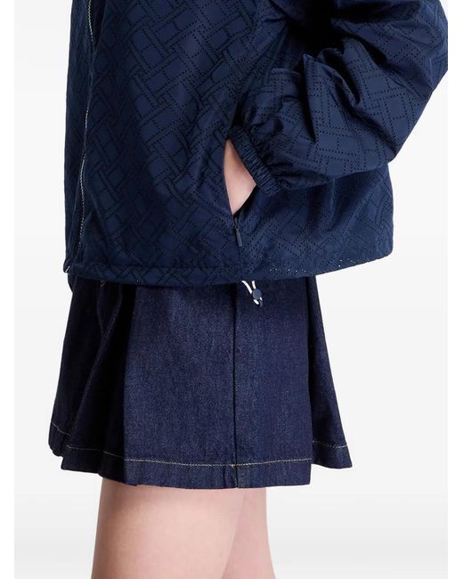Tommy Hilfiger Blue Veste À Motif Monogrammé Perforé