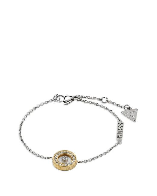 Guess Metallic Pavé Circle Bracelet