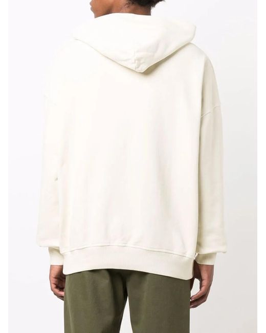 BLUE SKY INN White Logo-Embroidered Cotton Hoodie for men