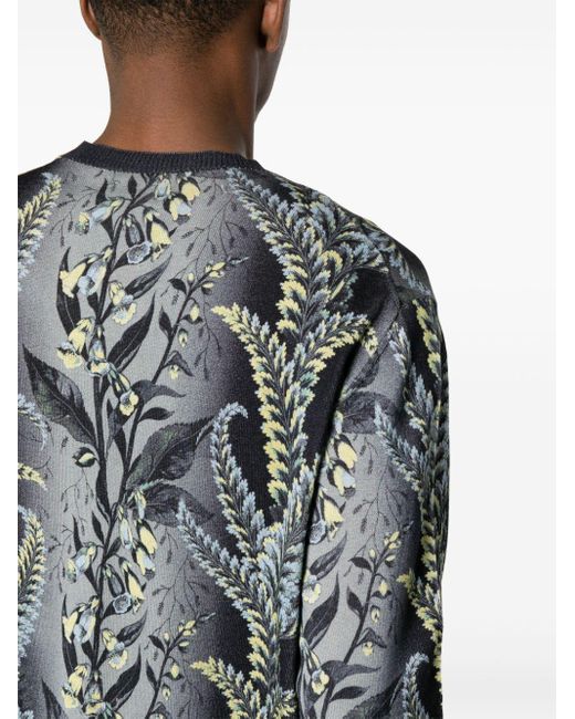 Etro Pullover mit Blumen-Print in Gray für Herren