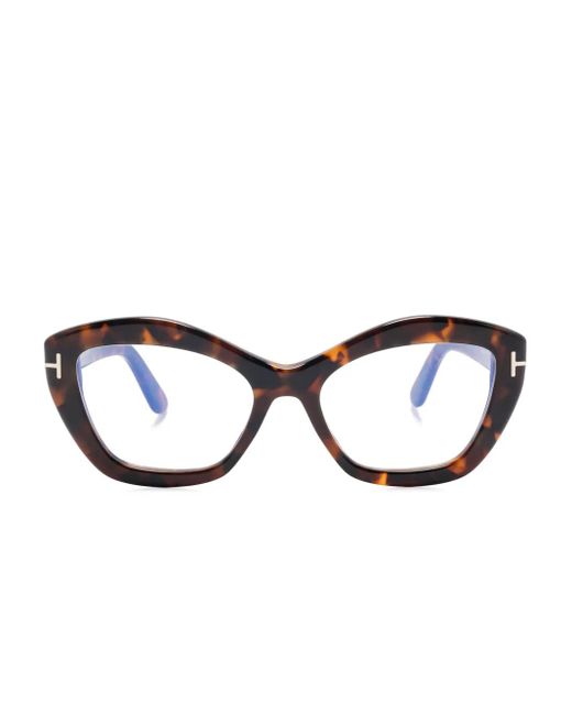 Tom Ford Brown Cat-Eye Glasses