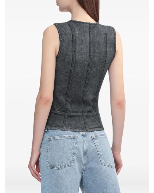 Canotta Con Stampa Denim di Rag & Bone in Gray