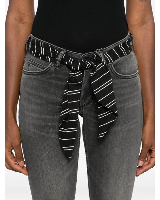 Marc O' Polo Gray Striped-Belt Jeans