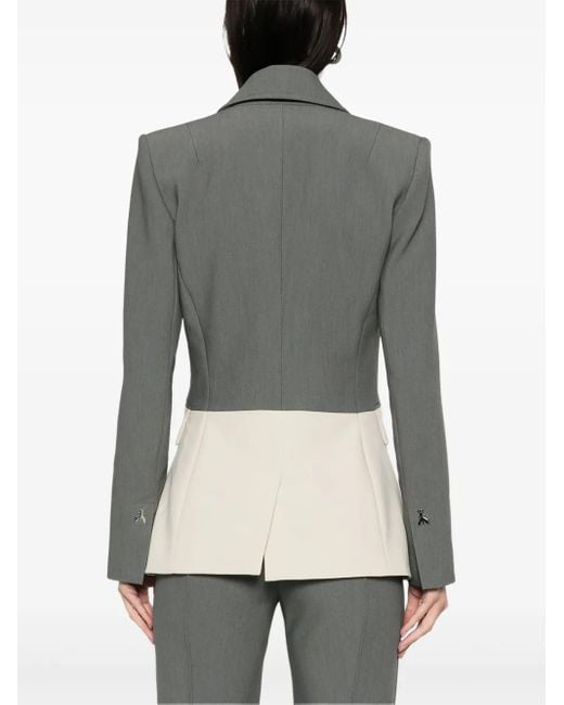 Patrizia Pepe Gray Colour-Block Blazer