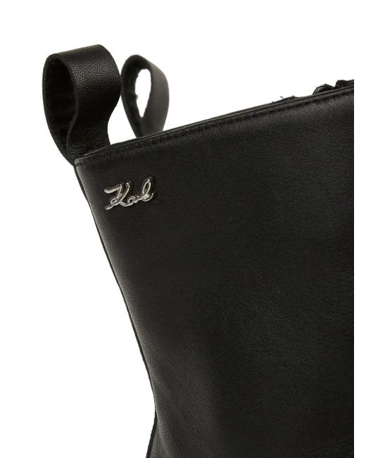 Karl Lagerfeld 90 Mm Sarabande Enkellaarzen Met Strik in het Black