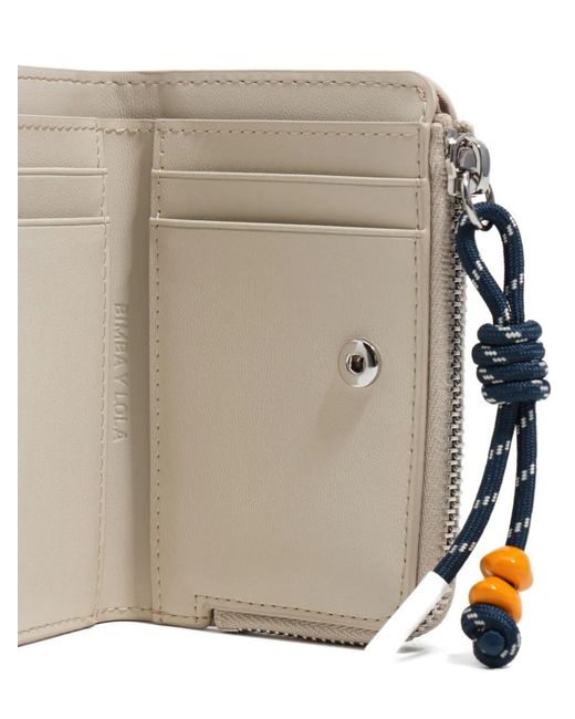 Bimba Y Lola White Logo Zip Wallet