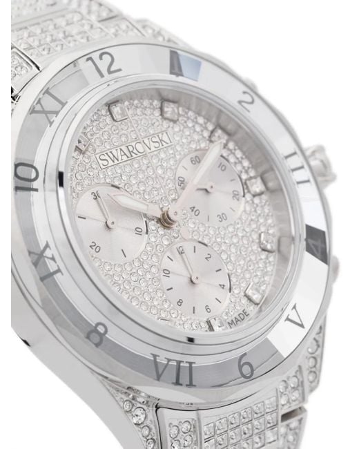 Swarovski White Dextera Lux Crystal Chronograph Watch