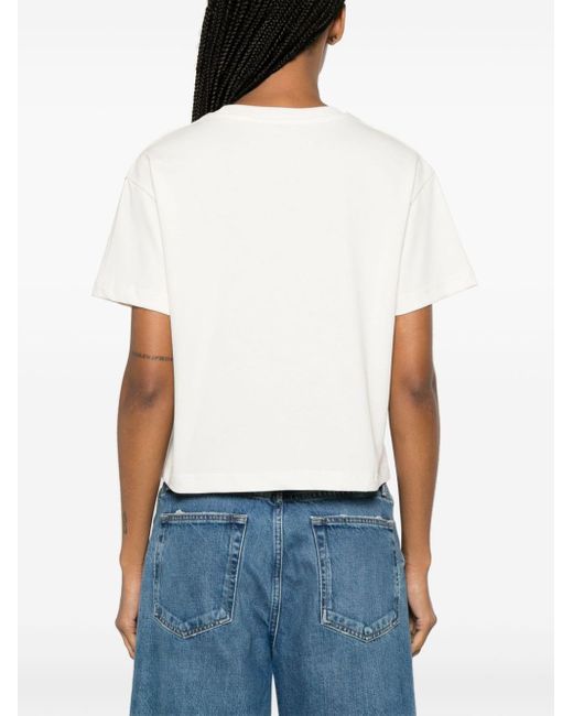 A.P.C. White Embroidered Logo T-shirt Clothing