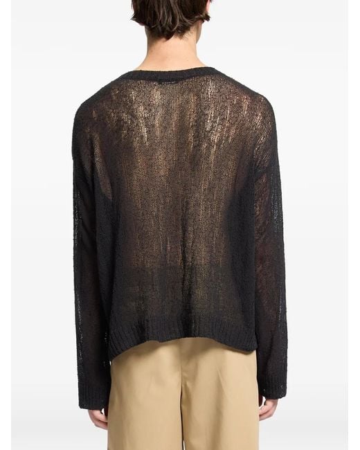 Ann Demeulemeester Black Joas Crew-Neck Sweater for men