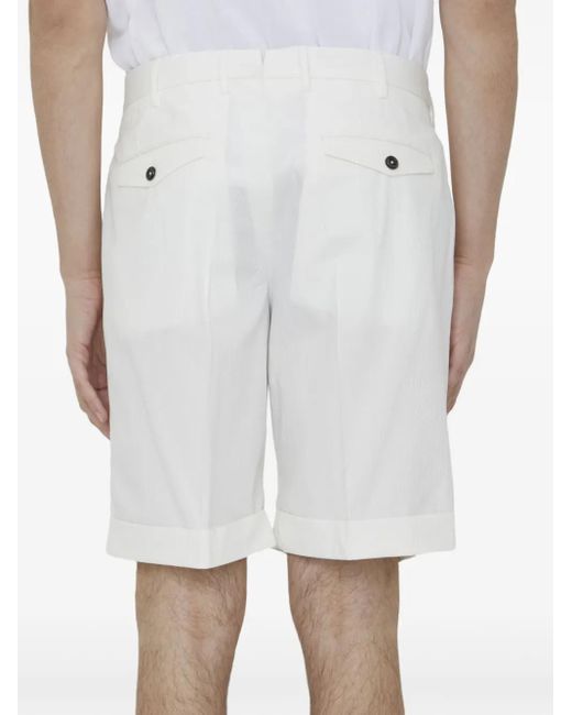 Shorts Con Pieghe di PT Torino in White da Uomo