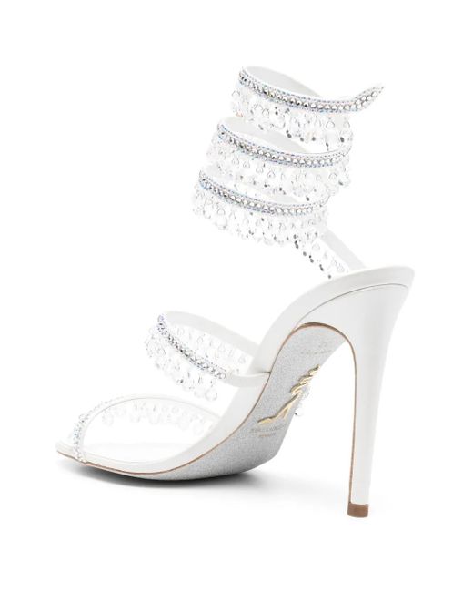 Rene Caovilla White 100Mm Chandelier Sandals
