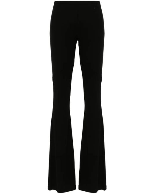 Courreges Black Ellipse Bootcut Trousers