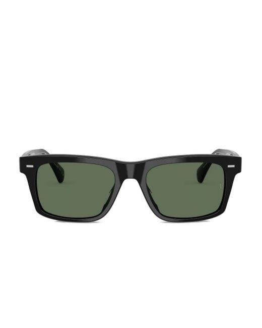 Oliver Peoples Green Rectangle-Frame Sunglasses for men