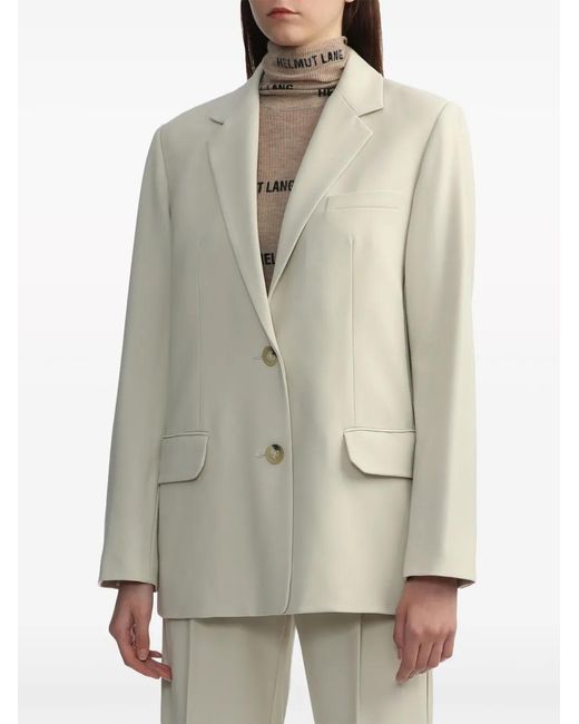 Helmut Lang White Tailored Single-Breasted Blazer