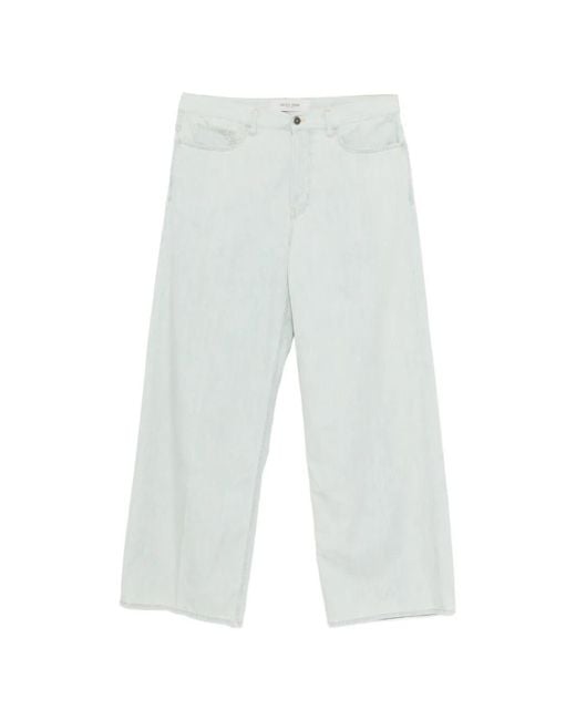 Golden Goose Deluxe Brand White Straight Trousers for men