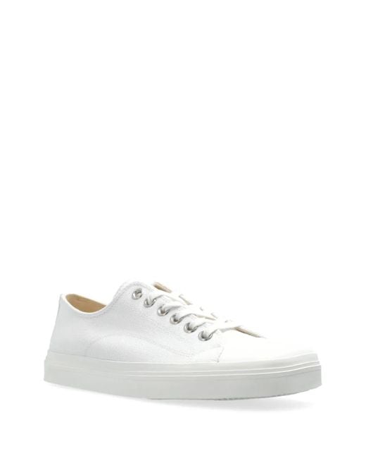 Moschino White Square-Toe Sneakers