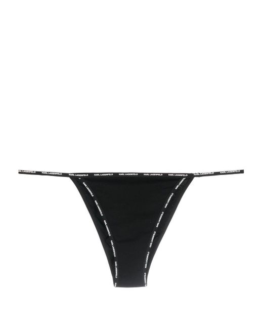 Karl Lagerfeld Slip Met Logoband in het Black
