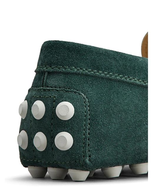 Tod's Green Gommino Suede Loafers for men