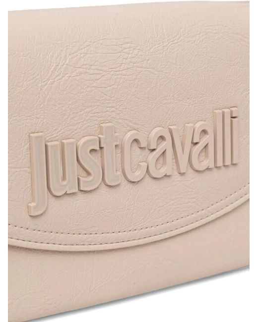 Just Cavalli Natural Embossed Braided Satchel