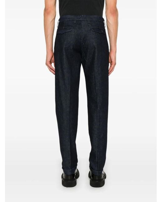 Cruna Blue Pleat-Detail Jeans for men