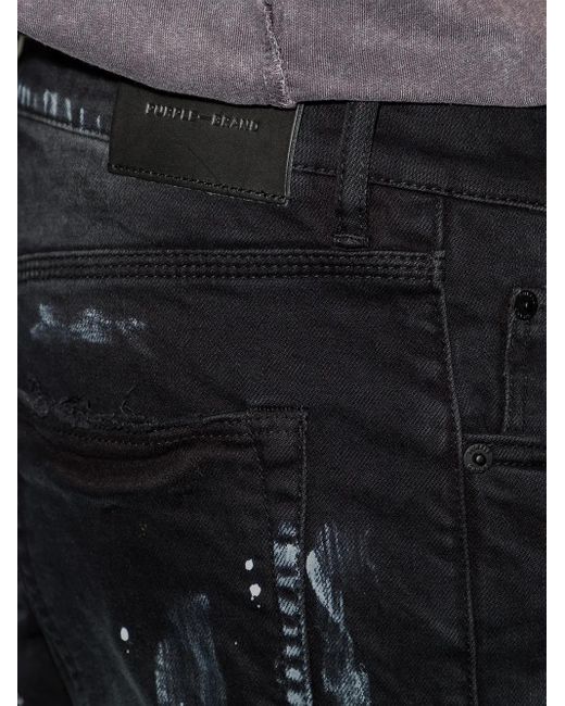 Purple Brand Black Slim-Fit Skinny Stretch-Denim Jeans for men