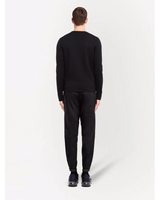 Pull En Laine À Détail De Poche Prada pour homme en coloris Blue