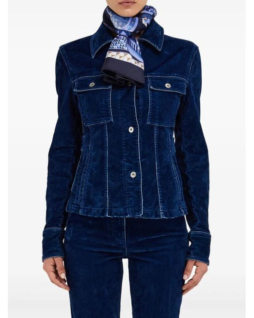 Sciarpa Con Stampa Nadir di Ferragamo in Blue