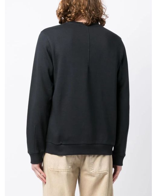 Boss Blue Salbo Logo-Embroidered Sweatshirt for men