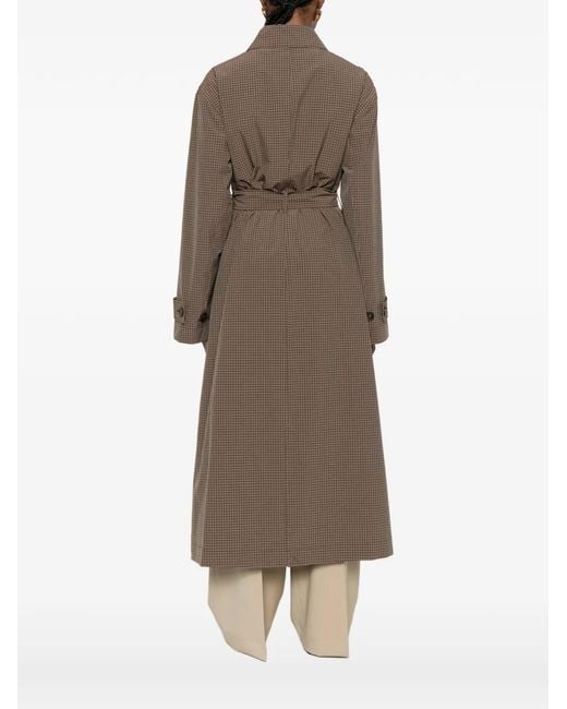 Rohe Brown Belted Check Coat