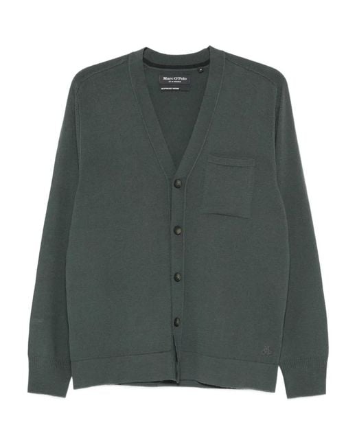 Marc O' Polo Green Cardigan À Col V for men