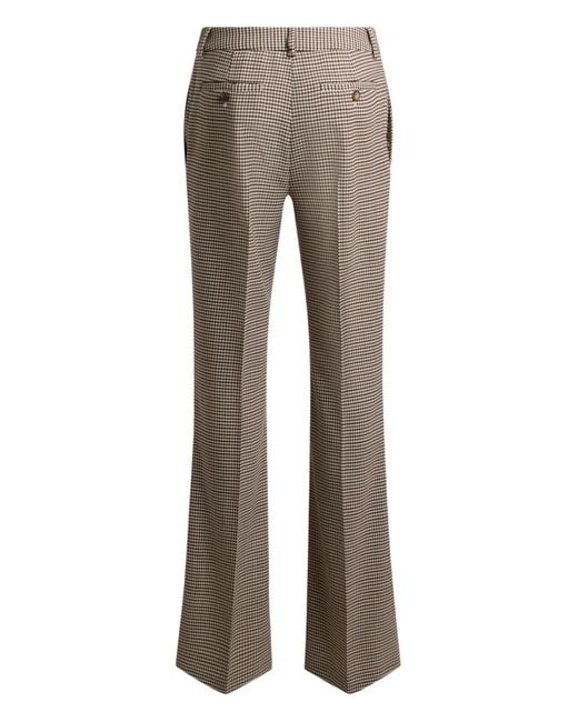 Etro Gray Bootcut Gingham Trousers