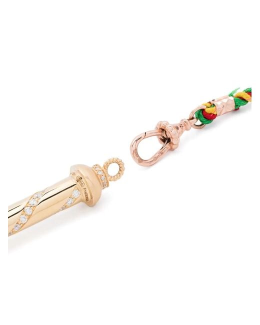 Marie Lichtenberg Metallic 18Kt Candy Cane Diamond Necklace