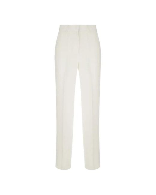 Antonelli White Concealed-Fastening Trousers
