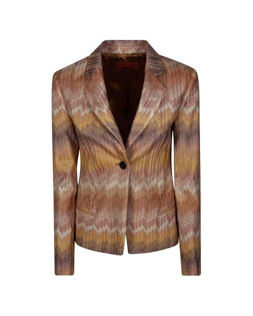 Missoni レディース ブラウン シェブロン ジャケット 【公式通販】