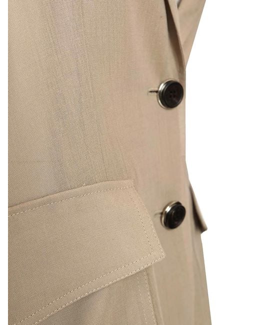 DURAZZI MILANO Natural Button Tab-Sleeve Jacket