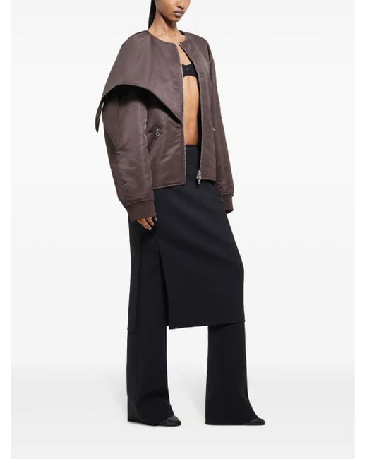 Courreges Brown Nylon Knot Bomber Jacket