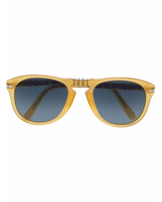 Persol Yellow Steve Mcqueen Round-frame Sunglasses