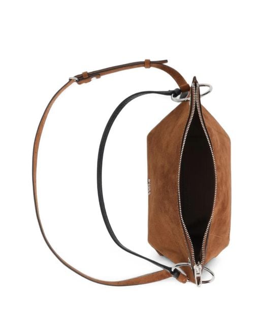 Bimba Y Lola Brown Medium Tobacco-Suede Trapecio Bag