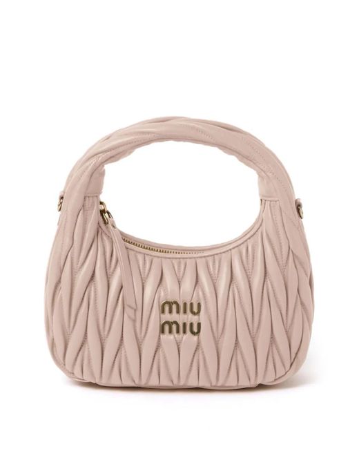 Miu Miu Pink Wander Matelassé Tote Bag