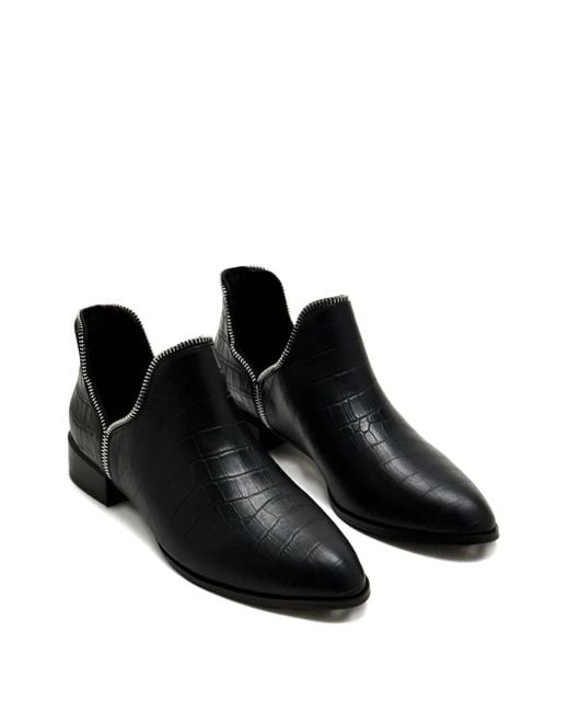 Senso Black Crocodile-Effect Boots