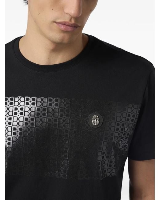 Billionaire Black Monogram T-Shirt for men