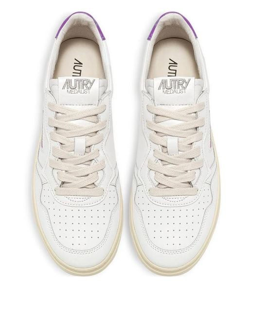 Autry White Medialist Low Leather Sneakers