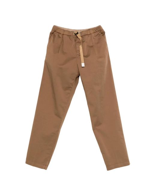 White Sand White Belted Trousers for men