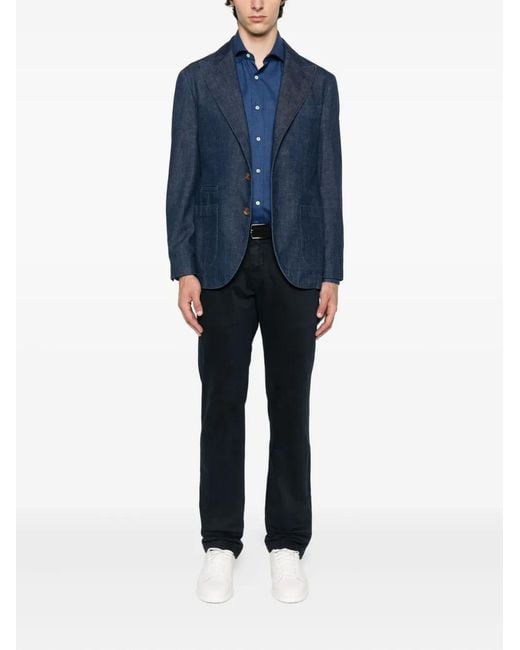 Brunello Cucinelli Blue 3 Buttons Jacket for men