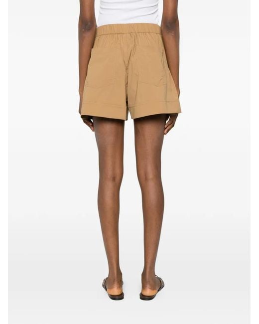 Herno Natural Drawstring Turn-Up Shorts