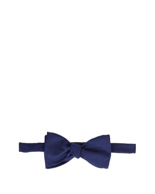 Eton of Sweden Blue Silk Faille Pre-Tied Bow Tie for men